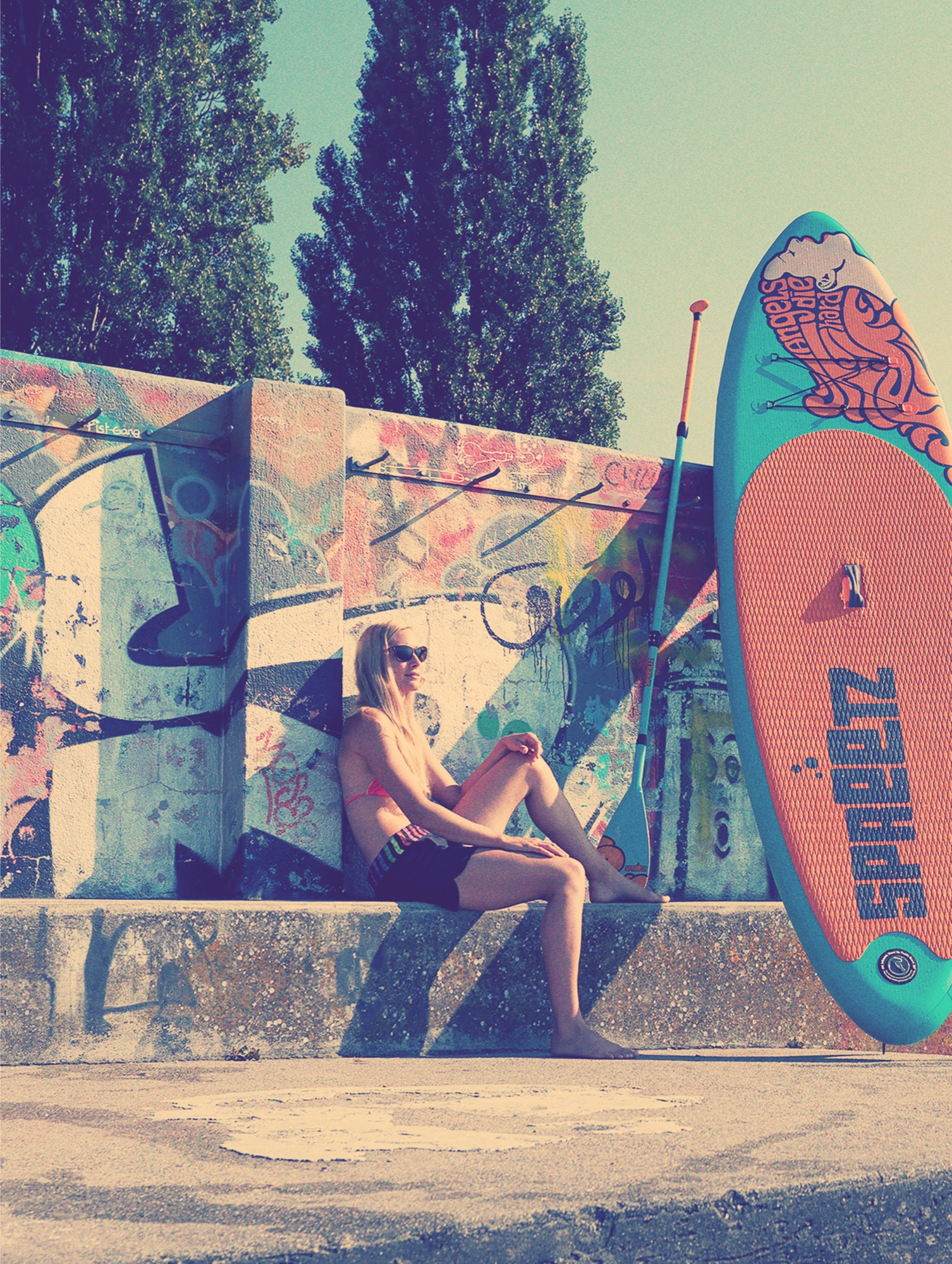 A Spreetz rider beside the wall